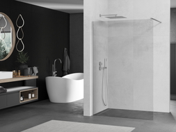 Mexen Kioto Душ стена Walk-in 140 x 200 см, прозрачно 8 мм, хром - 800-140-101-01-00