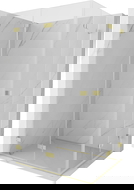 Mexen Lunar-F Duo сгъваема душ кабина 100 x 90 см, прозрачна, златна матова - 836-100L-090P-55-00