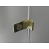 Mexen Lunar-F Duo сгъваема душ кабина 100 x 100 см, прозрачна, златисто матова - 836-100L-100P-55-00