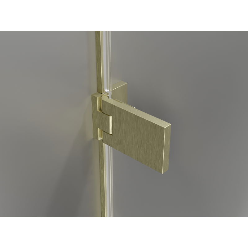 Mexen Lunar-F Duo сгъваема душ кабина 100 x 100 см, прозрачна, матово злато - 836-100L-100P-55-00