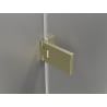 Mexen Lunar-F Duo сгъваема душ кабина 100 x 100 см, прозрачна, златисто матова - 836-100L-100P-55-00