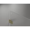 Mexen Lunar-F Duo сгъваема душ кабина 100 x 100 см, прозрачна, златисто матова - 836-100L-100P-55-00