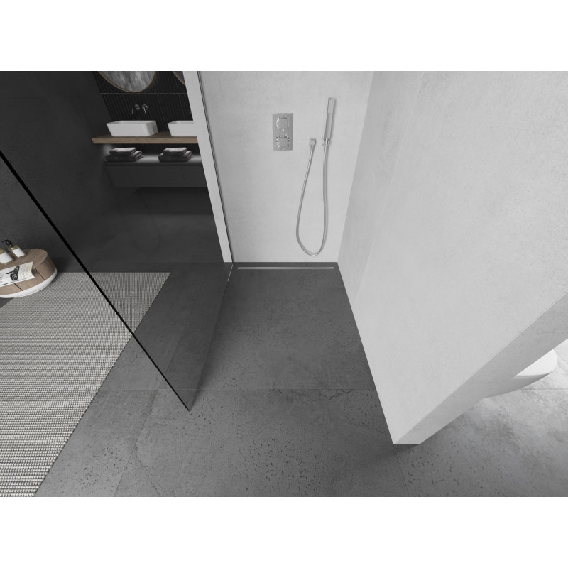 Mexen Kioto Душ стена Walk-in 140 x 200 см, прозрачно 8 мм, хром - 800-140-101-01-00