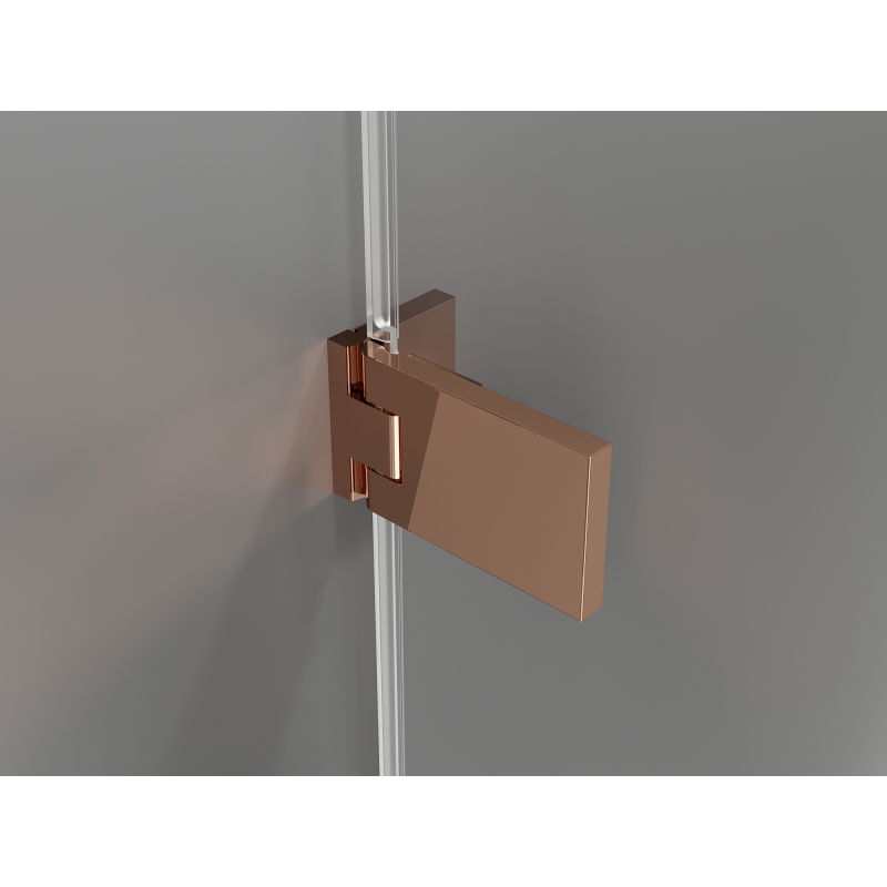 Mexen Lunar-F Duo сгъваема душ кабина 70 x 70 cm, прозрачна, розово злато - 836-070L-070P-60-00