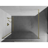 Mexen Kioto душ преграда Walk-in 90 x 200 cm, прозрачен 8 mm, златна - 800-090-101-50-00