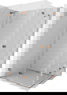 Mexen Lunar-F Duo сгъваем параван за душ 100 x 90 см, прозрачен, розово злато - 836-100L-090P-60-00