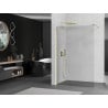 Mexen Kioto душ преграда Walk-in 150 x 200 см, прозрачен 8 мм, златен - 800-150-101-50-00