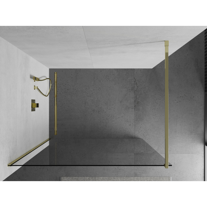Mexen Kioto душ преграда Walk-in 160 x 200 cm, прозрачно 8 mm, златисто - 800-160-101-50-00