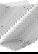 Mexen Lunar-F Двоен сгъваем душ кабина 100 x 70 см, прозрачна, матирана мед