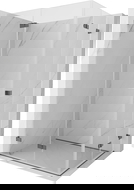 Mexen Lunar-F Duo сгъваема душ кабина 75 x 70 см, прозрачно, четка сивоганово - 836-075L-070P-66-00