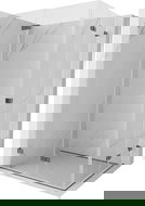 Mexen Lunar-F Duo сгъваема душ кабина 90 x 80 см, прозрачна, четка сив пистолет - 836-090L-080P-66-00