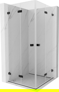 Mexen Lunar-F Duo сгъваем душ-кабина 75 x 75 см, прозрачна, черна - 836-075L-075P-70-00