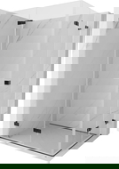 Mexen Lunar-F Duo сгъваема душ кабина 85 x 70 см, прозрачна, черна - 836-085L-070P-70-00