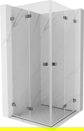 Mexen Lunar-F Duo сгъваема душ кабина 90 x 90 см, прозрачна, gun metal - 836-090L-090P-95-00