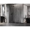 Mexen Lunar-F Duo сгъваема душ кабина 90 x 90 см, прозрачна, gun metal - 836-090L-090P-95-00