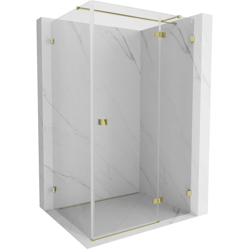 Mexen Lunar T душ кабина орна дясна 140 x 80 см, прозрачна, златна - 834T-140-080-50-00-P
