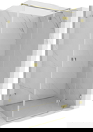 Mexen Lunar T ъглова душ кабина с отваряща се врата, дясна 135 x 90 см, прозрачна, златна - 834T-135-090-50-00-P