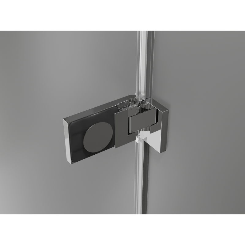 Mexen Lunar-F сгъваема душ кабина лява 85 x 80 см, прозрачна, хром - 836-085-080-01-00-L