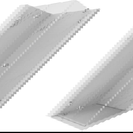 Mexen Lunar-F сгъваема душ кабина лява 100 x 100 cm, прозрачна, хром - 836-100-100-01-00-L