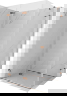 Mexen Lunar-F сгъваем душ кабина лява 75 x 70 cm, прозрачна, розово злато- 836-075-070-60-00-L