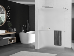 Mexen Kioto+ душова стена с Полка Walk-in 100 x 200 см, матирано стъкло, хром - 800-100-121-01-30