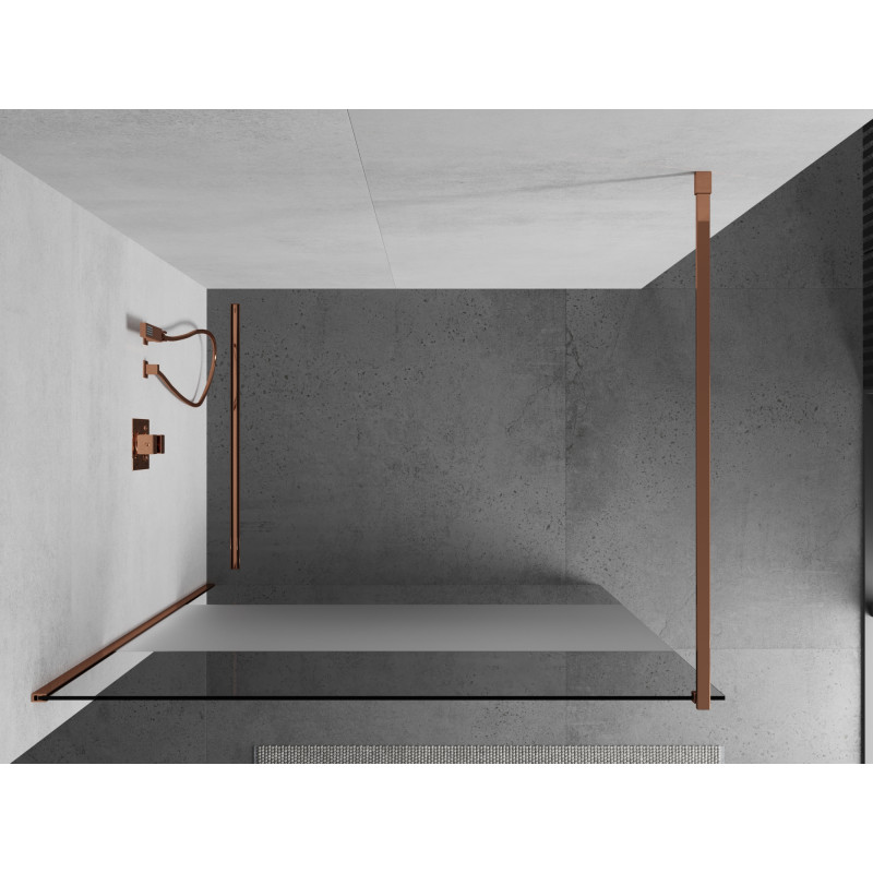 Mexen Kioto душ-преграда тип Walk-in 70 x 200 см, прозрачен/мат 8 мм, розово злато