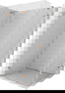 Mexen Lunar-F сгъваем ляв душ кабина 75 x 70 см, прозрачна, матирана мед - 836-075-070-65-00-L