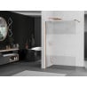 Mexen Kioto стена за душ Kabina Walk-in 120 x 200 см, прозрачно/матово 8 мм, розово злато - 800-120-101-60-35