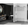 Mexen Kioto Душ-преграда Walk-in 70 x 200 см, прозрачна/матова 8 мм, черна