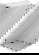 Mexen Lunar-F складен ляв душ кабина 100 x 80 см, прозрачен, черен - 836-100-080-70-00-L