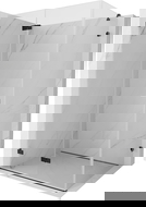 Mexen Lunar-F сгъваема душ кабина лява 100 x 90 см, прозрачна, черна - 836-100-090-70-00-L