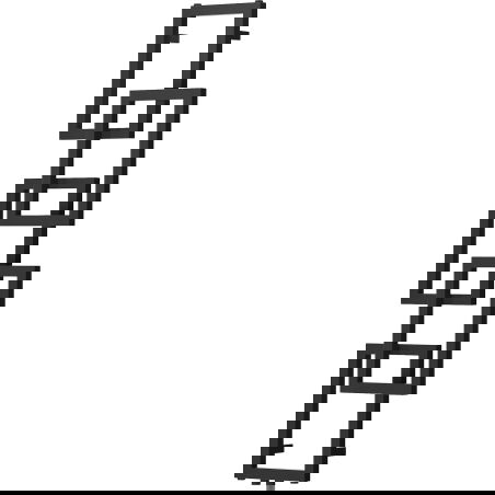 Mexen Grid декоративен отоплителен радиатор за баня 1360 x 390 мм, 349 W, черен - W215-1360-390-00-70