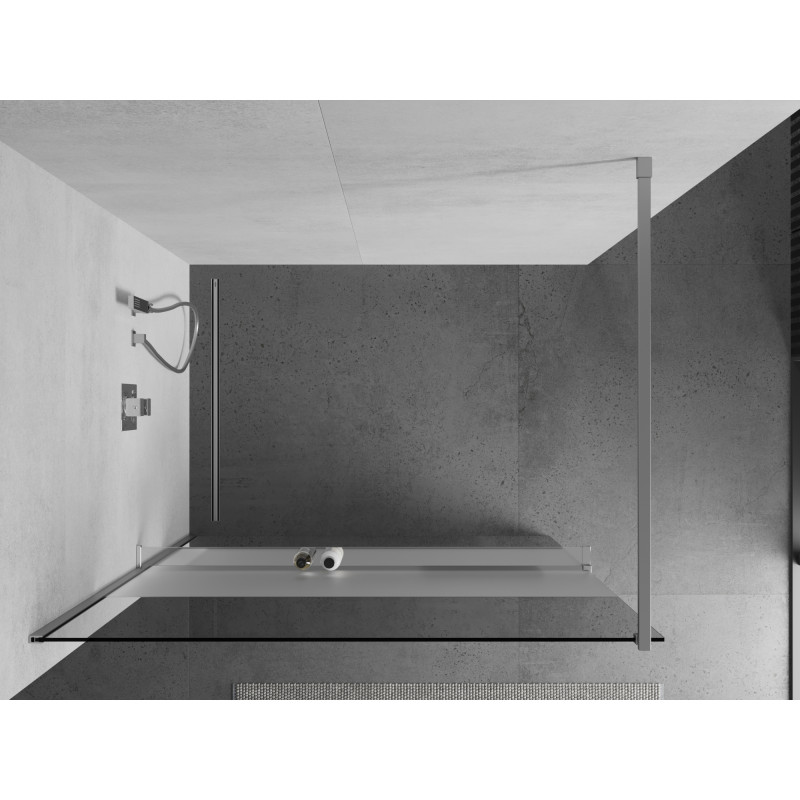 Mexen Kioto+ душ кабина с рафт Walk-in 120 x 200 см, прозрачен/матиран, хром