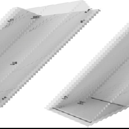 Mexen Lunar-F сгъваема душ кабина лява 75 x 70 cm, прозрачна, gun metal - 836-075-070-95-00-L