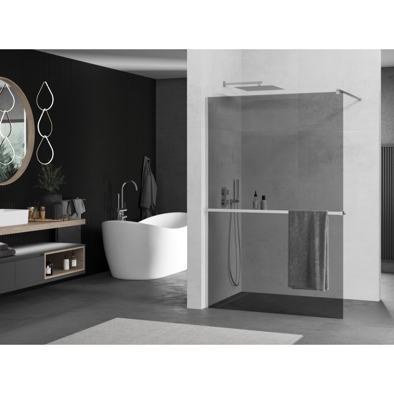 Mexen Kioto+ душкабина с полица Walk-in 80 x 200 см, графит, хром - 800-080-121-01-40