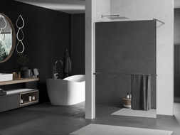 Mexen Kioto+ Душова преграда с рафт Walk-in 90 x 200 см, огледало, хром - 800-090-121-01-50