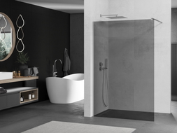 Mexen Kioto Душ за стена Walk-in 100 x 200 см, графит 8 мм, хром - 800-100-101-01-40