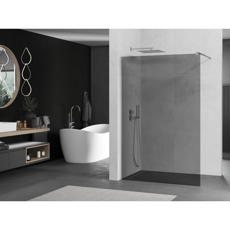 Mexen Kioto душ панел Walk-in 110 x 200 см, графит 8 мм, хром - 800-110-101-01-40