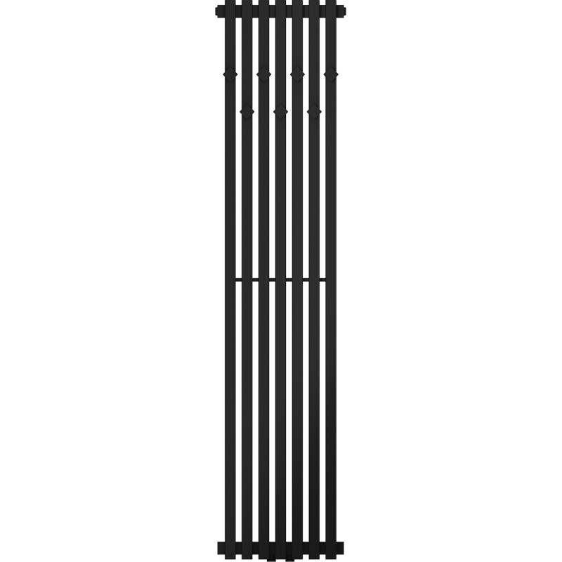 Mexen Flux декоративен радиатор за баня 1500 x 340 мм, 630 W, черен - W127-1500-340-00-70