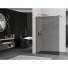 Mexen Kioto Шкаф за душ Walk-in 120 x 200 cm, графит 8 mm, розово злато - 800-120-101-60-40