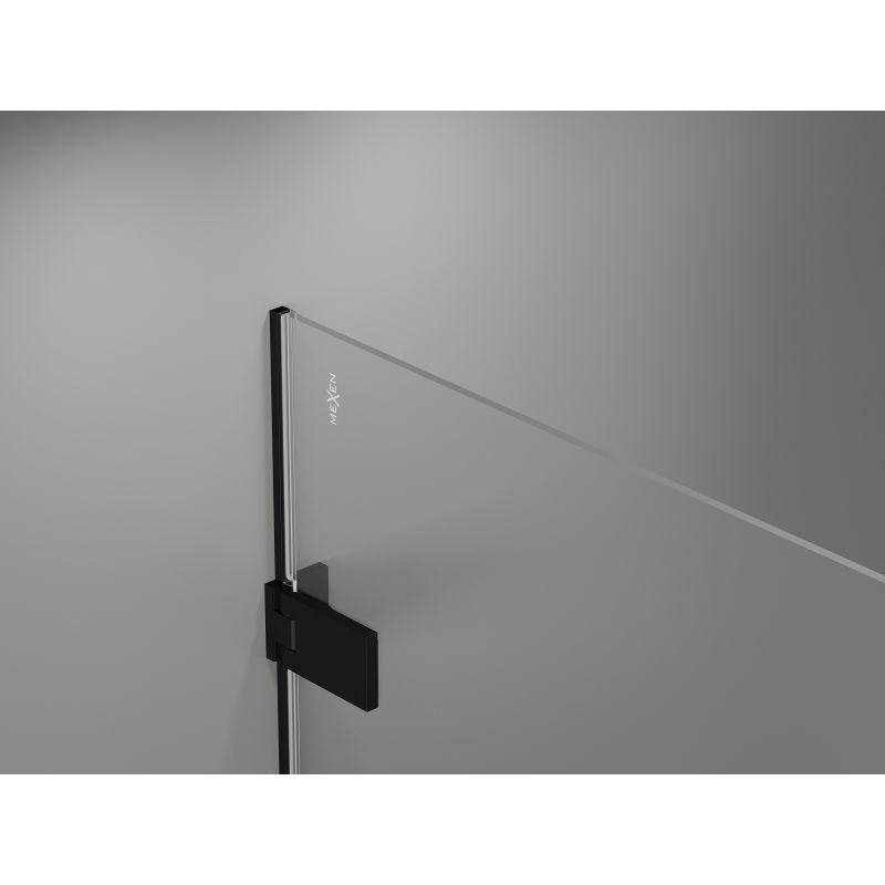 Mexen Lunar-F Душ кабина Duo, сгъваема 95 x 70 см, прозрачна, черна - 836-095L-070P-70-00