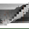 Mexen Kioto душ стена Walk-in 120 x 200 cm, графит 8 mm, розово злато - 800-120-101-60-40