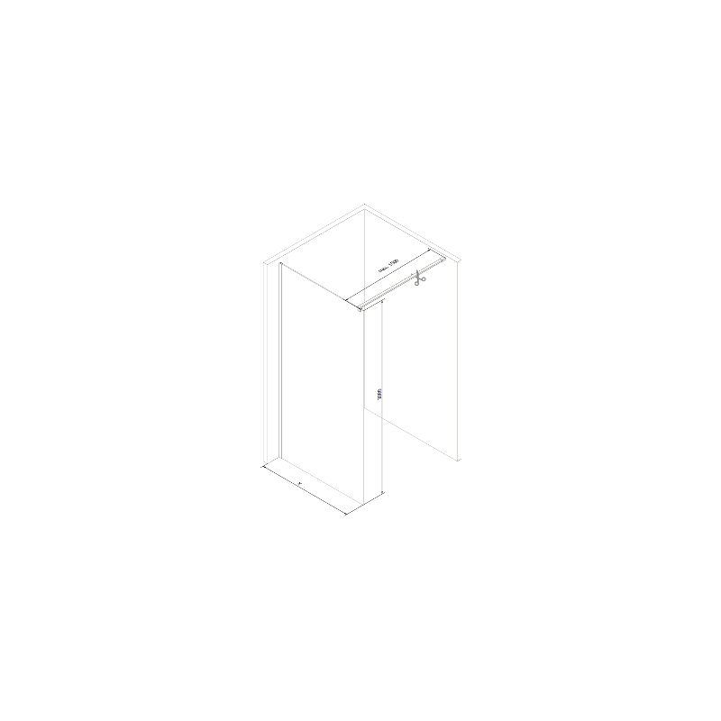 Mexen Kioto Шкаф за душ Walk-in 120 x 200 cm, графит 8 mm, розово злато - 800-120-101-60-40