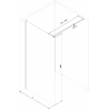 Mexen Kioto Шкаф за душ Walk-in 120 x 200 cm, графит 8 mm, розово злато - 800-120-101-60-40