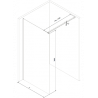 Mexen Kioto стенен душ Walk-in 120 x 200 см, графит 8 мм, розово злато - 800-120-101-60-40