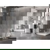 Сгъваема душ кабина Mexen Lunar-F Duo 95 x 95 см, прозрачна, матиран никел - 836-095L-095P-97-00