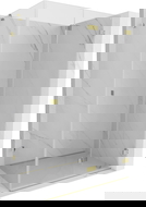 Mexen Lunar-F сгъваем душ кабина дясна 100 x 90 см, прозрачна, златна