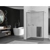 Mexen Kioto+ душова стена с рафт Walk-in 80 x 200 см, черен шаблон, хром - 800-080-121-01-70