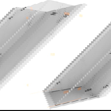 Mexen Lunar-F сгъваем душ-кабина дясна 70 x 70 см, прозрачна, розово злато - 836-070-070-60-00-P