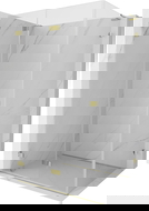 Mexen Lunar-F L сгъваема душ кабина отляво 100 х 70 см, прозрачна, златна - 836L-100-070-50-00-L